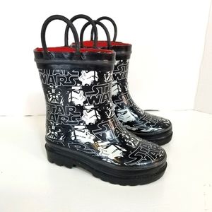 Western Chief Unisex Kid's Rain Boot | Star Wars Darth Vader Black Toddler Sz 7